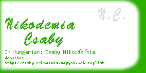 nikodemia csaby business card